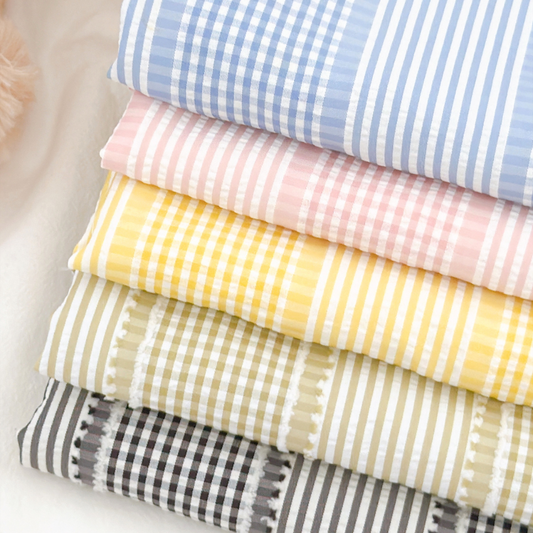 【即納】daily check & stripe / チェック / ストライプ / ポリエステル［PO026］