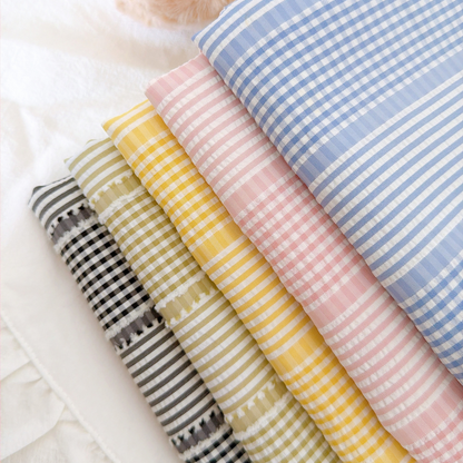 【即納】daily check & stripe / チェック / ストライプ / ポリエステル［PO026］