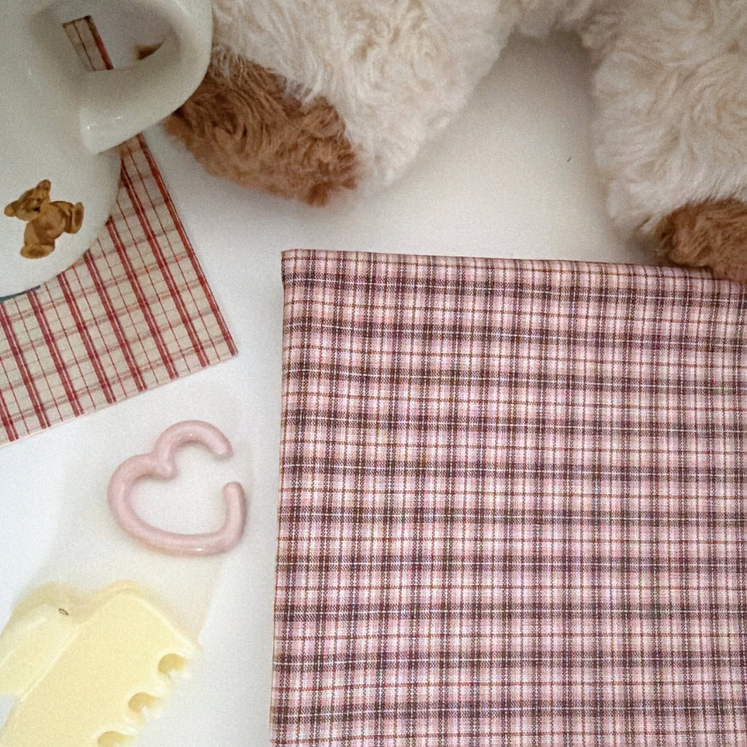 【即納】korea cafe check / コットン / チェック［CO058］