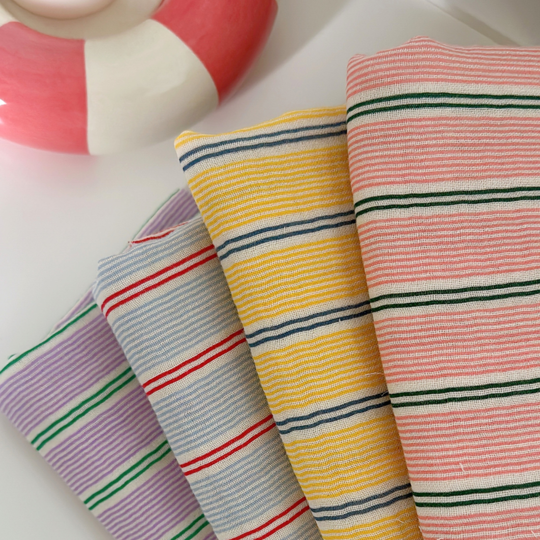 【新作即納】bagel stripe garze / コットン  / ガーゼ / ストライプ［CO020］