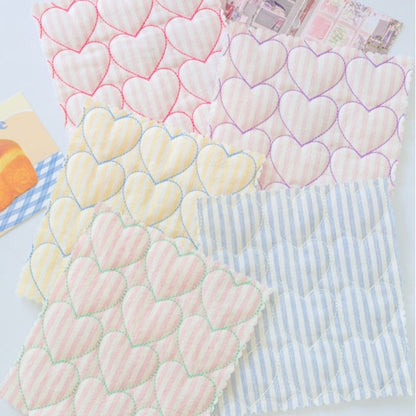 【即納】sugar stripe heart quilting / ストライプ / キルティング［QU016］