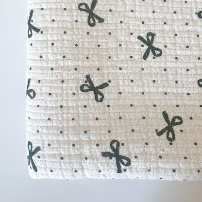 【即納】dot ribbon gauze / コットン  / ガーゼ / リボン［CO016］