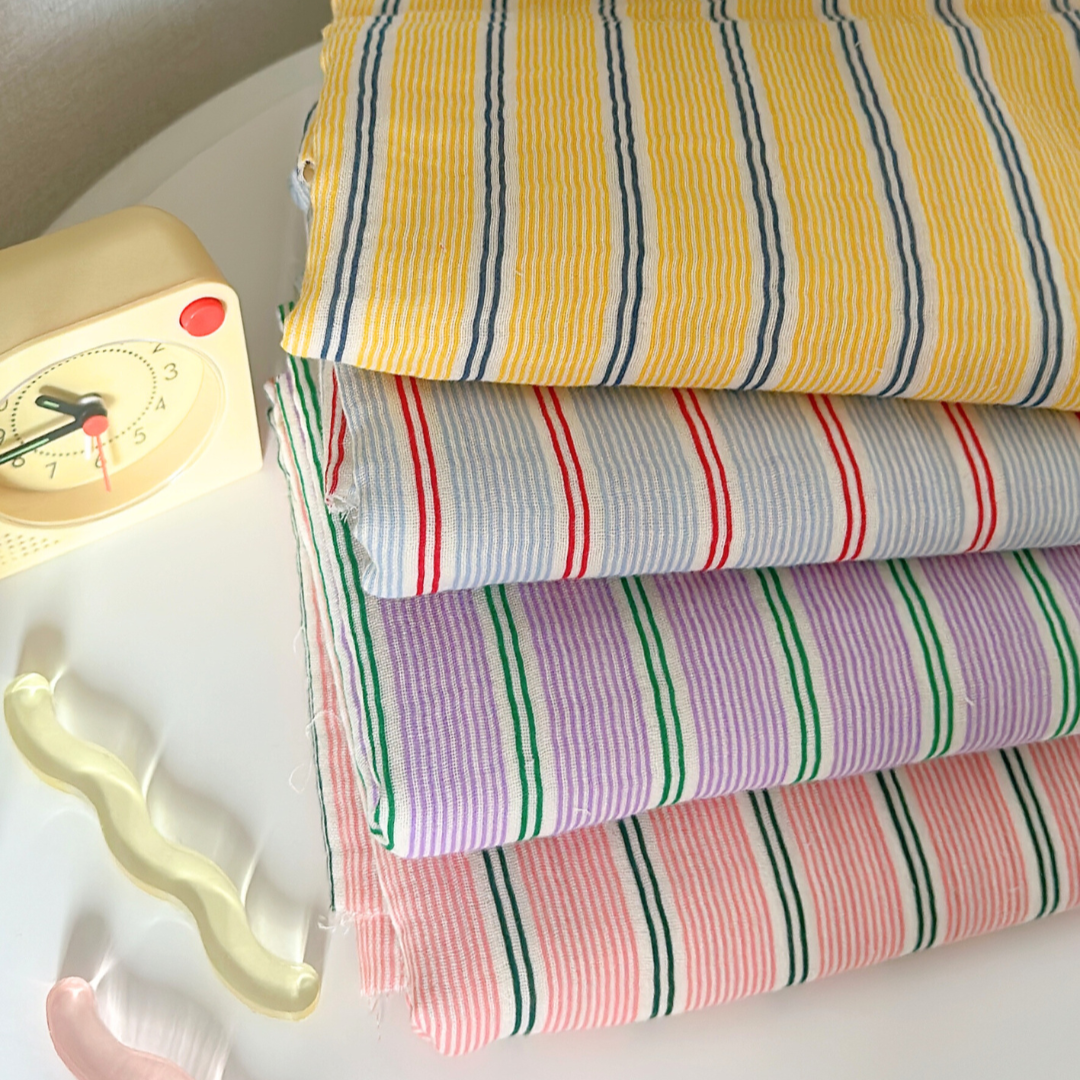 【新作即納】bagel stripe garze / コットン  / ガーゼ / ストライプ［CO020］