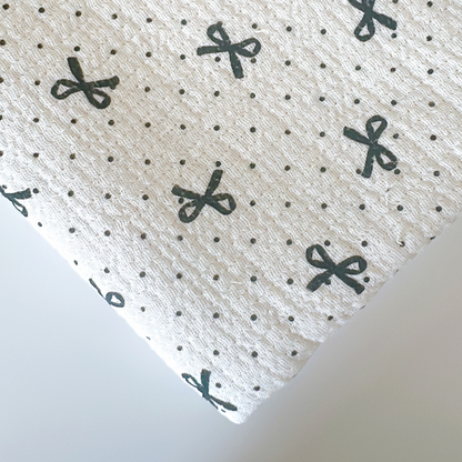 【即納】dot ribbon gauze / コットン  / ガーゼ / リボン［CO016］