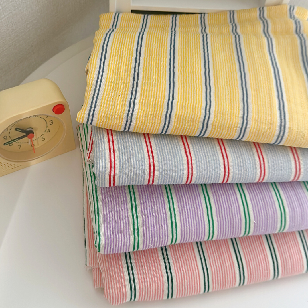 【新作即納】bagel stripe garze / コットン  / ガーゼ / ストライプ［CO020］