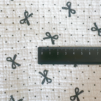 【即納】dot ribbon gauze / コットン  / ガーゼ / リボン［CO016］