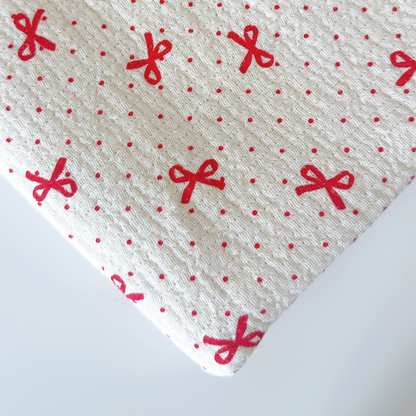 【即納】dot ribbon gauze / コットン  / ガーゼ / リボン［CO016］