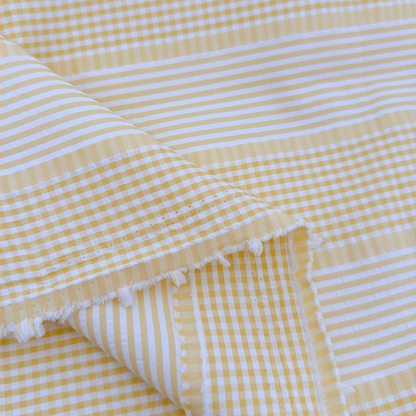 【即納】daily check & stripe / チェック / ストライプ / ポリエステル［PO026］