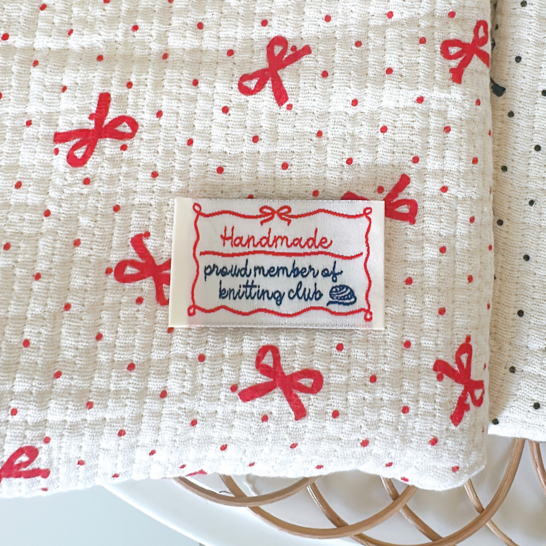 【即納】dot ribbon gauze / コットン  / ガーゼ / リボン［CO016］