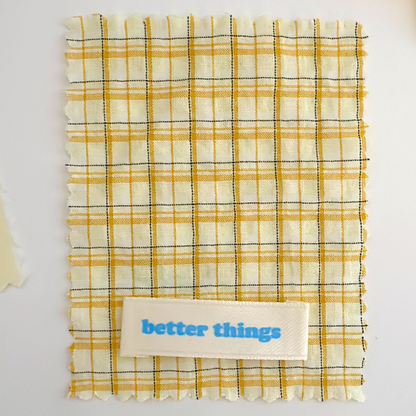 【🥨新作即納/予約🥨】butter mood series / チェック / イエロー［CO052］