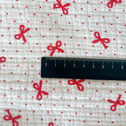 【即納】dot ribbon gauze / コットン  / ガーゼ / リボン［CO016］