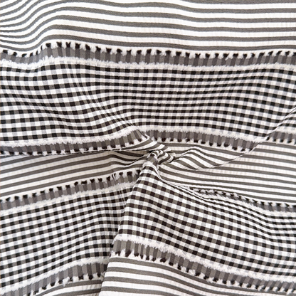 【即納】daily check & stripe / チェック / ストライプ / ポリエステル［PO026］