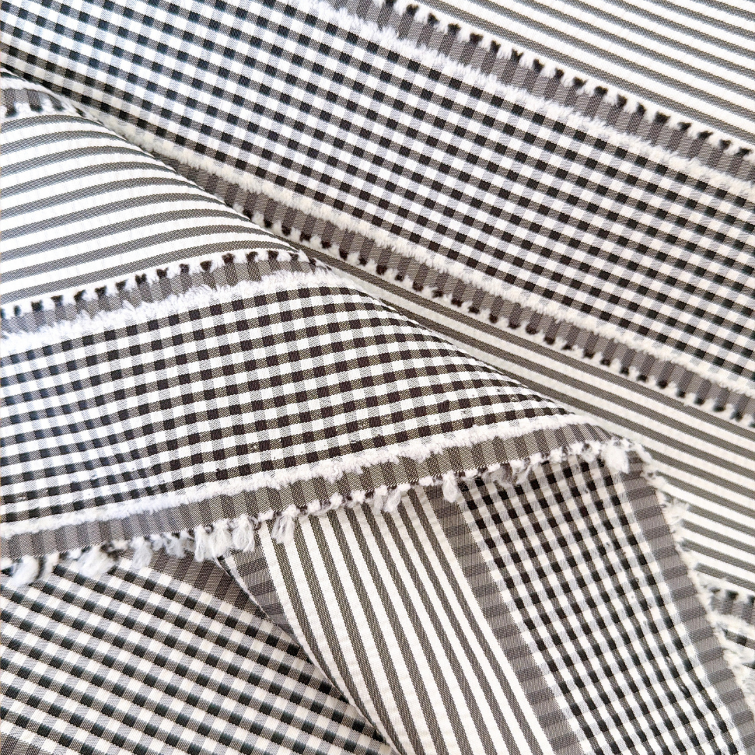 【即納】daily check & stripe / チェック / ストライプ / ポリエステル［PO026］
