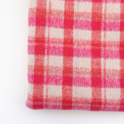 【即納】fluffy wool check / ウール / チェック / コットン / ポリエステル［CO087］