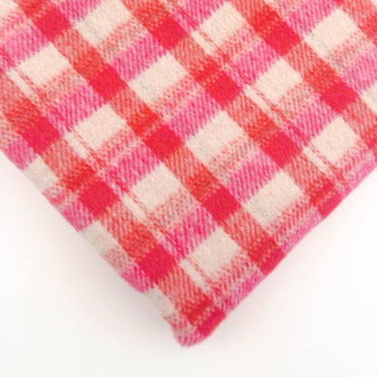 【即納】fluffy wool check / ウール / チェック / コットン / ポリエステル［CO087］