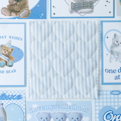 【即納】sugar stripe heart quilting / ストライプ / キルティング［QU016］