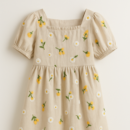 【即納】mimosa garden / コットン / 刺繍 / デイジー / フラワー［CO049］