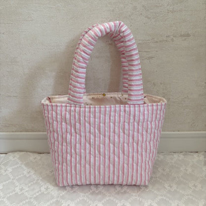 【即納】glitter stripe heart quilting / ストライプ  / ハート / キルティング［QU020］