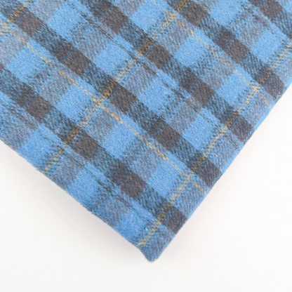 【即納】fluffy wool check / ウール / チェック / コットン / ポリエステル［CO087］