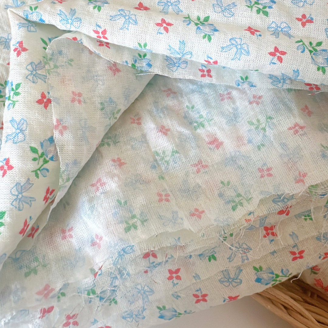 【即納】garden flower ribbon  / コットン / レーヨン / リボン / フラワー［CO031］