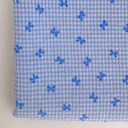 【即納】ripple mini ribbon check / コットン  / リボン / チェック ［CO022］