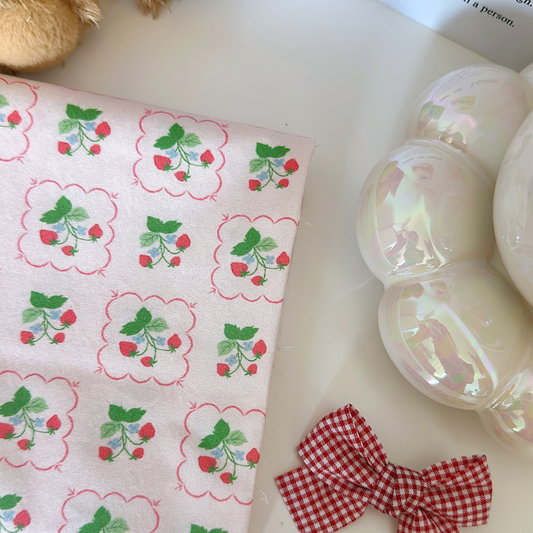 【即納】raspberry quilting / いちご  / キルティングあり＆なし［QU021］