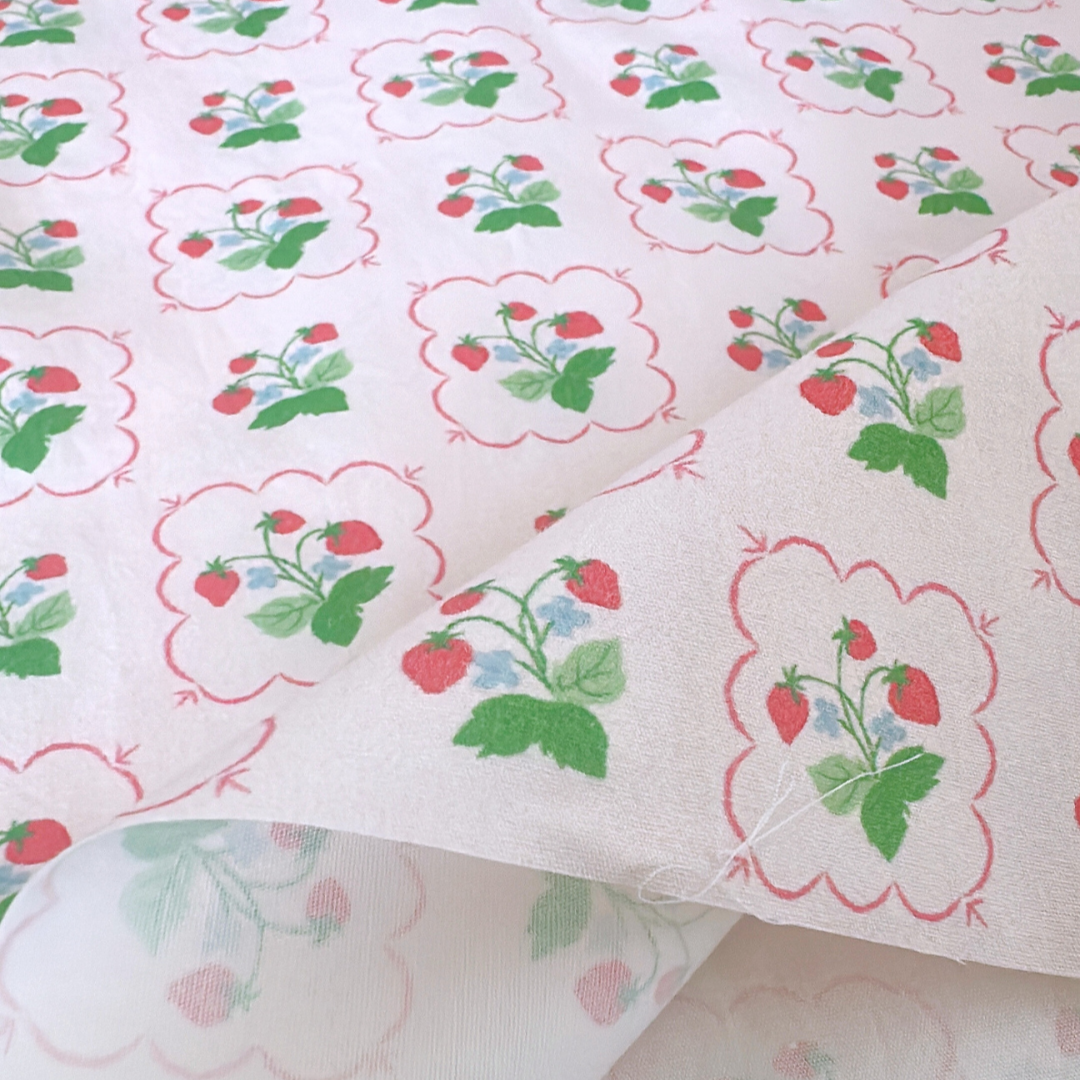 【即納】raspberry quilting / いちご  / キルティングあり＆なし［QU021］