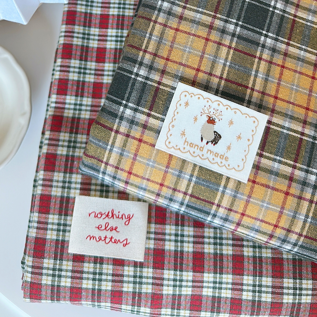 【即納】holiday plaid fabric / コットン / チェック［CO055］