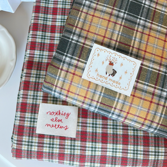 【即納】holiday plaid fabric / コットン / チェック［CO055］