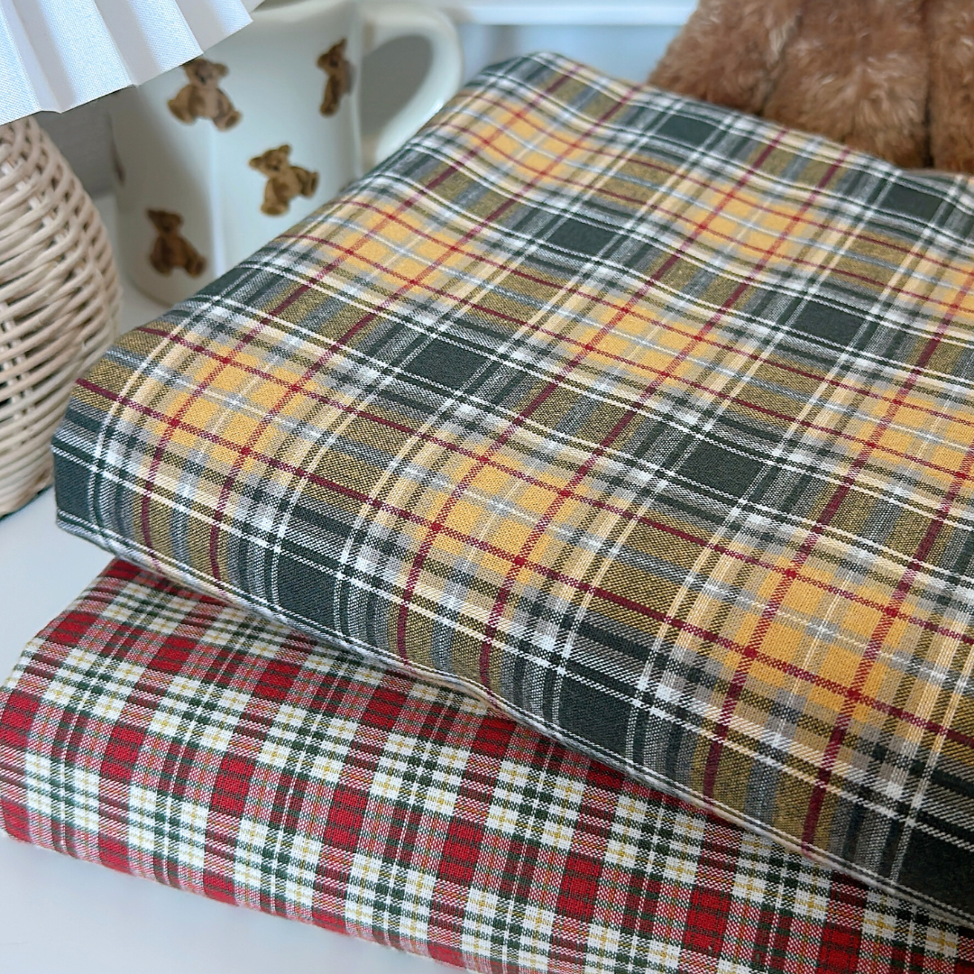【即納】holiday plaid fabric / コットン / チェック［CO055］