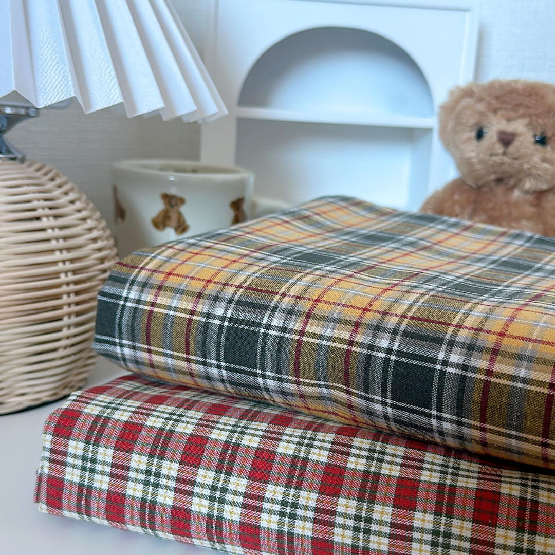 【即納】holiday plaid fabric / コットン / チェック［CO055］