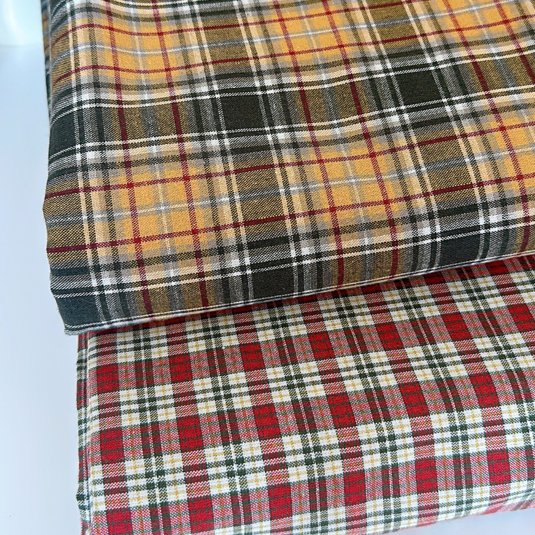 【即納】holiday plaid fabric / コットン / チェック［CO055］