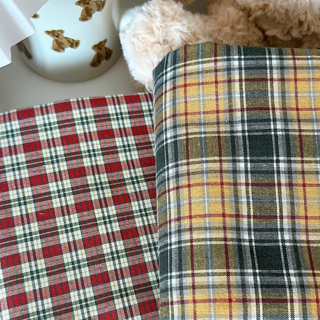 【即納】holiday plaid fabric / コットン / チェック［CO055］