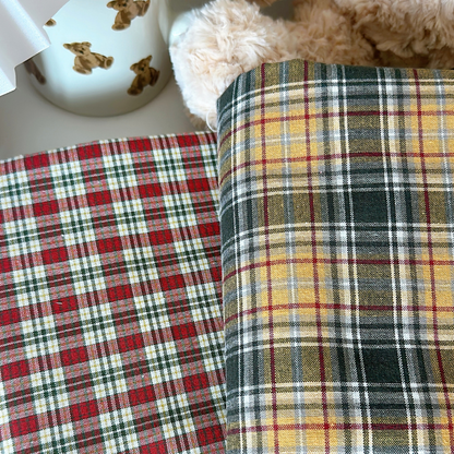 【即納】holiday plaid fabric / コットン / チェック［CO055］