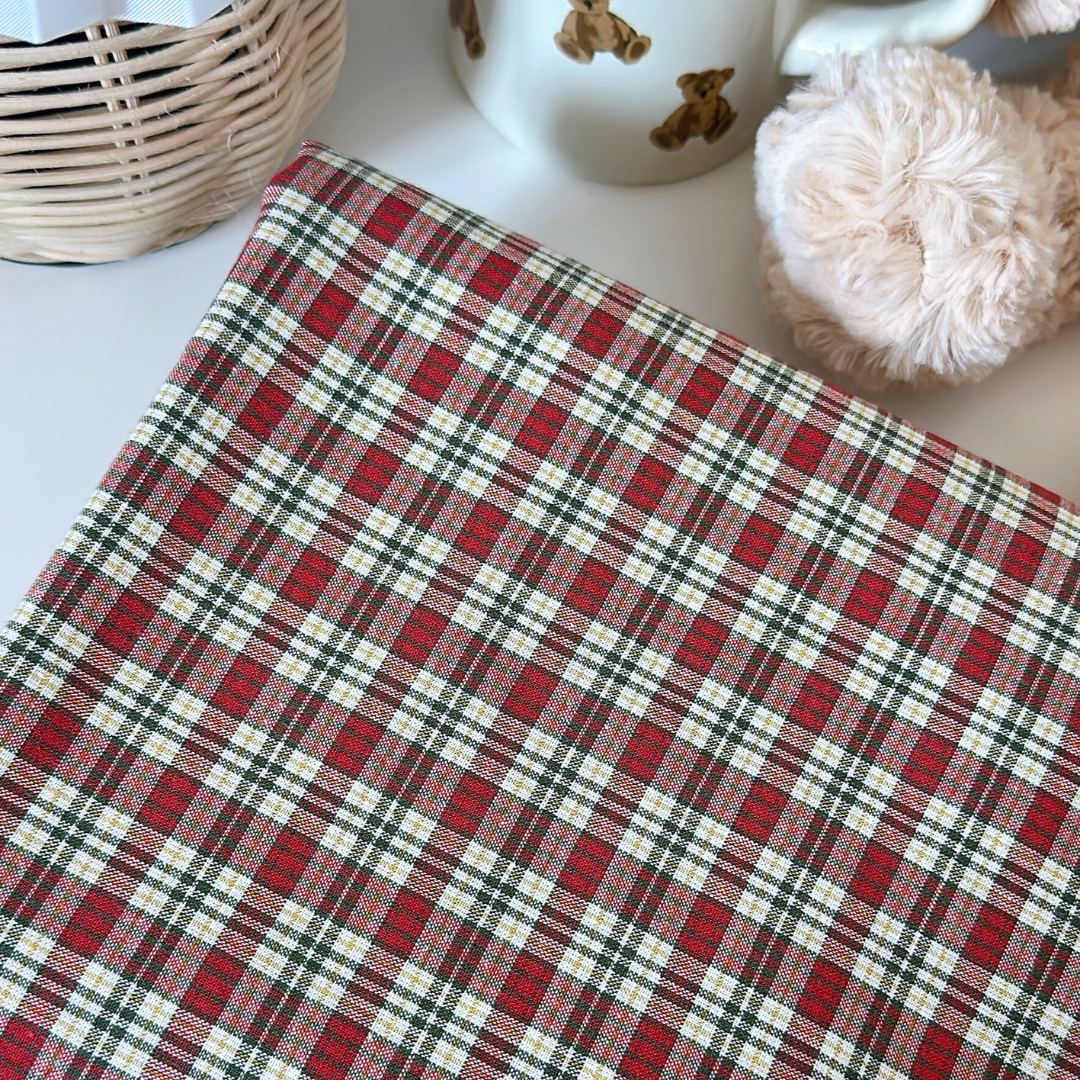 【即納】holiday plaid fabric / コットン / チェック［CO055］