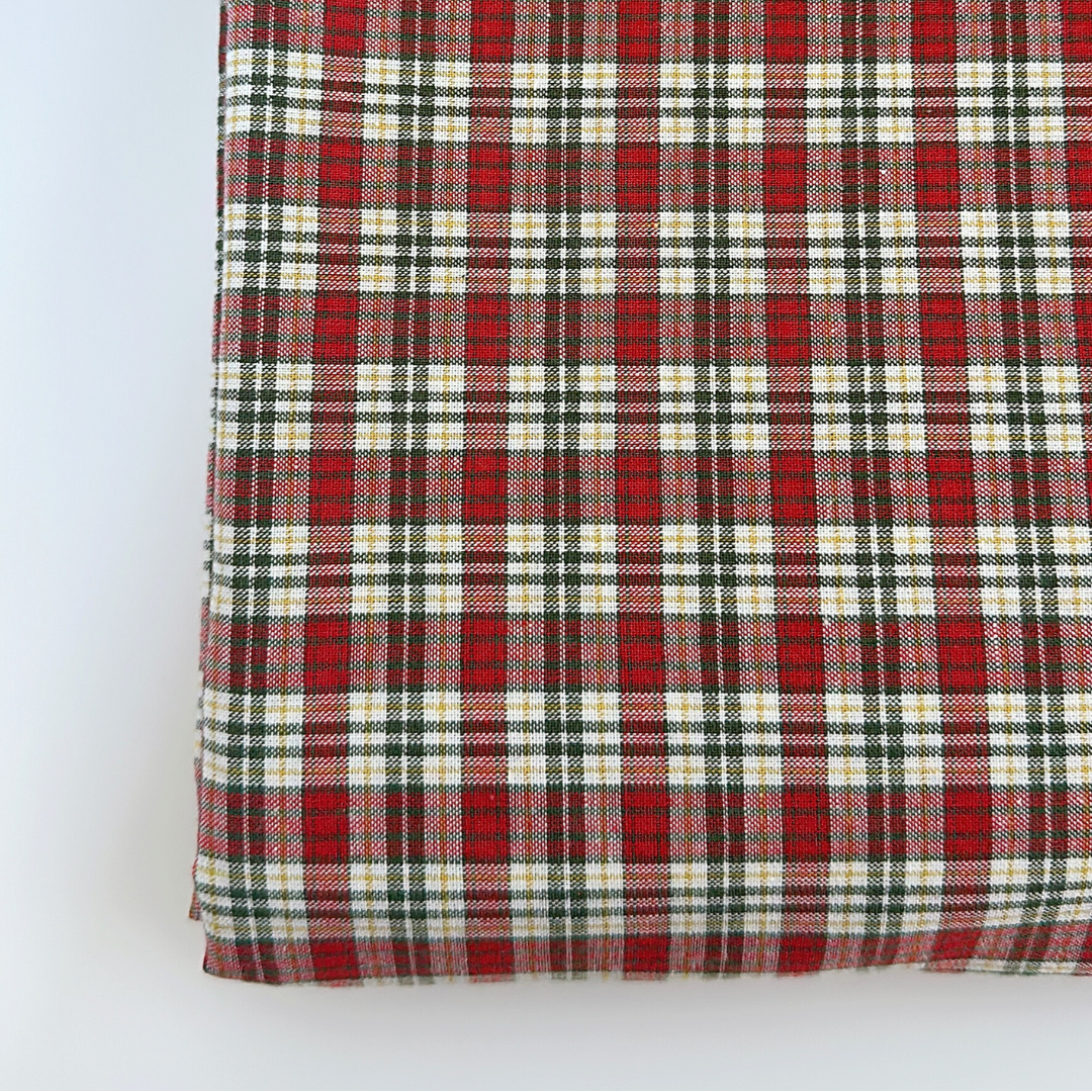 【即納】holiday plaid fabric / コットン / チェック［CO055］
