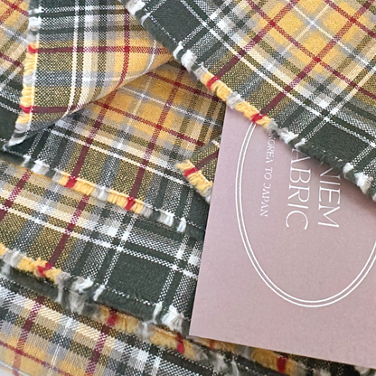 【即納】holiday plaid fabric / コットン / チェック［CO055］