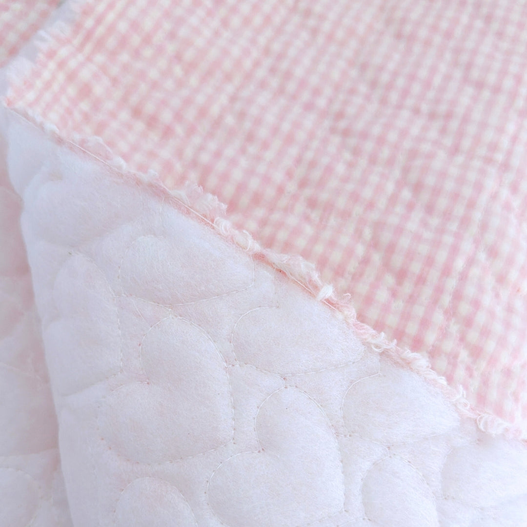 【即納】angel gingham quilting / ハート / ギンガム / cotton / キルティング［QU039］