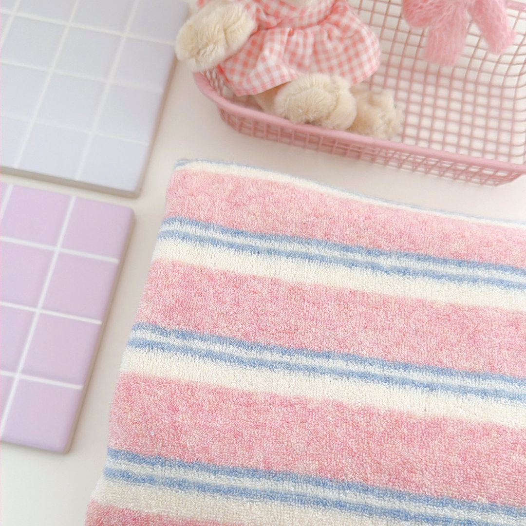 【🪞🪄新作SALE中🧴🫧】dreamy towel stripe / ストライプ / タオル / コットン［CO076］
