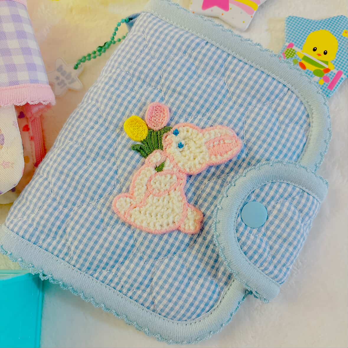 【即納】gingham seersucker heart quilting / ギンガム  / ハート / キルティング［QU019］