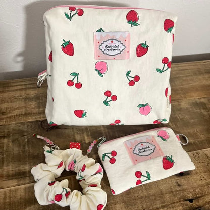 【即納新作】cherry peach berry twill / いちご / チェリー / ピーチ / コットン / ツイル［CO071］