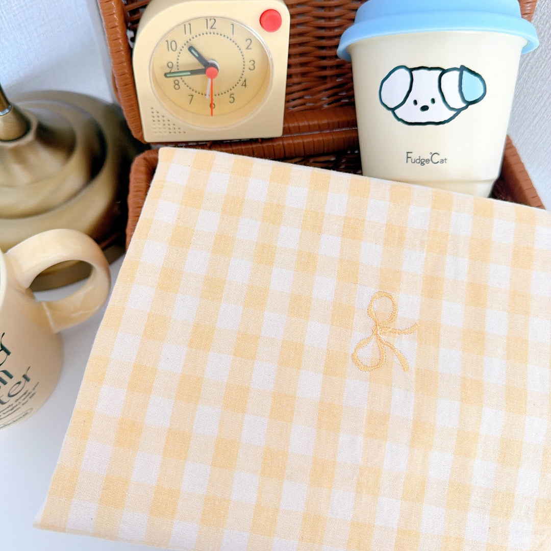 【即納】french gingham ribbon / 刺繍 / コットン / ギンガム / リボン［EM011］