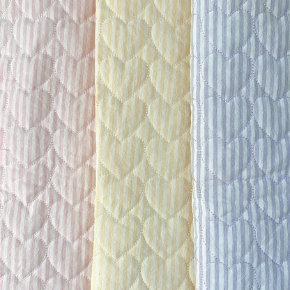 【即納】sugar stripe heart quilting  / ストライプ / キルティング［QU022］