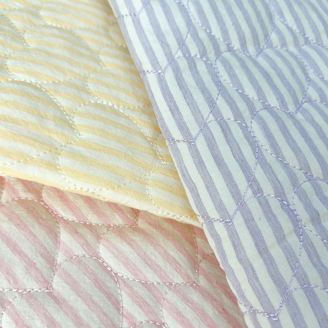 【即納】sugar stripe heart quilting  / ストライプ / キルティング［QU022］