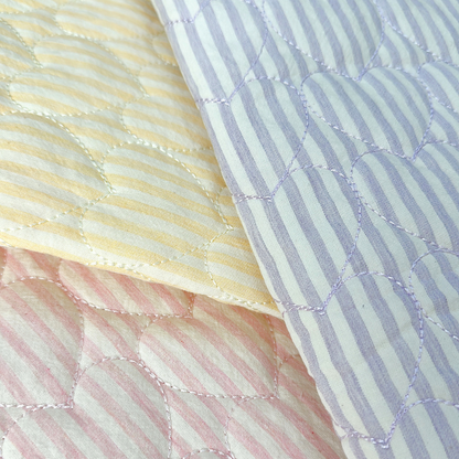 【即納】sugar stripe heart quilting  / ストライプ / キルティング［QU022］