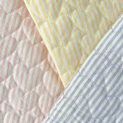 【即納】sugar stripe heart quilting  / ストライプ / キルティング［QU022］