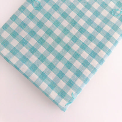 【即納】french gingham ribbon / 刺繍 / コットン / ギンガム / リボン［EM011］