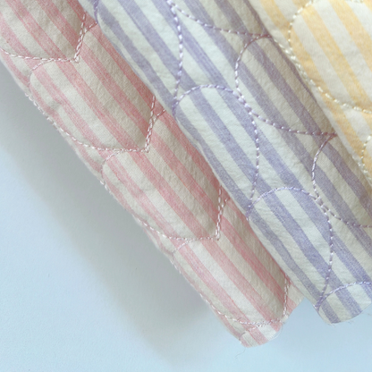 【即納】sugar stripe heart quilting  / ストライプ / キルティング［QU022］