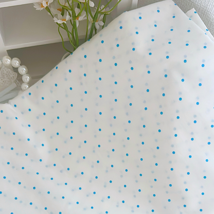 【即納】basic dot blue / コットン / ドット［CO044］