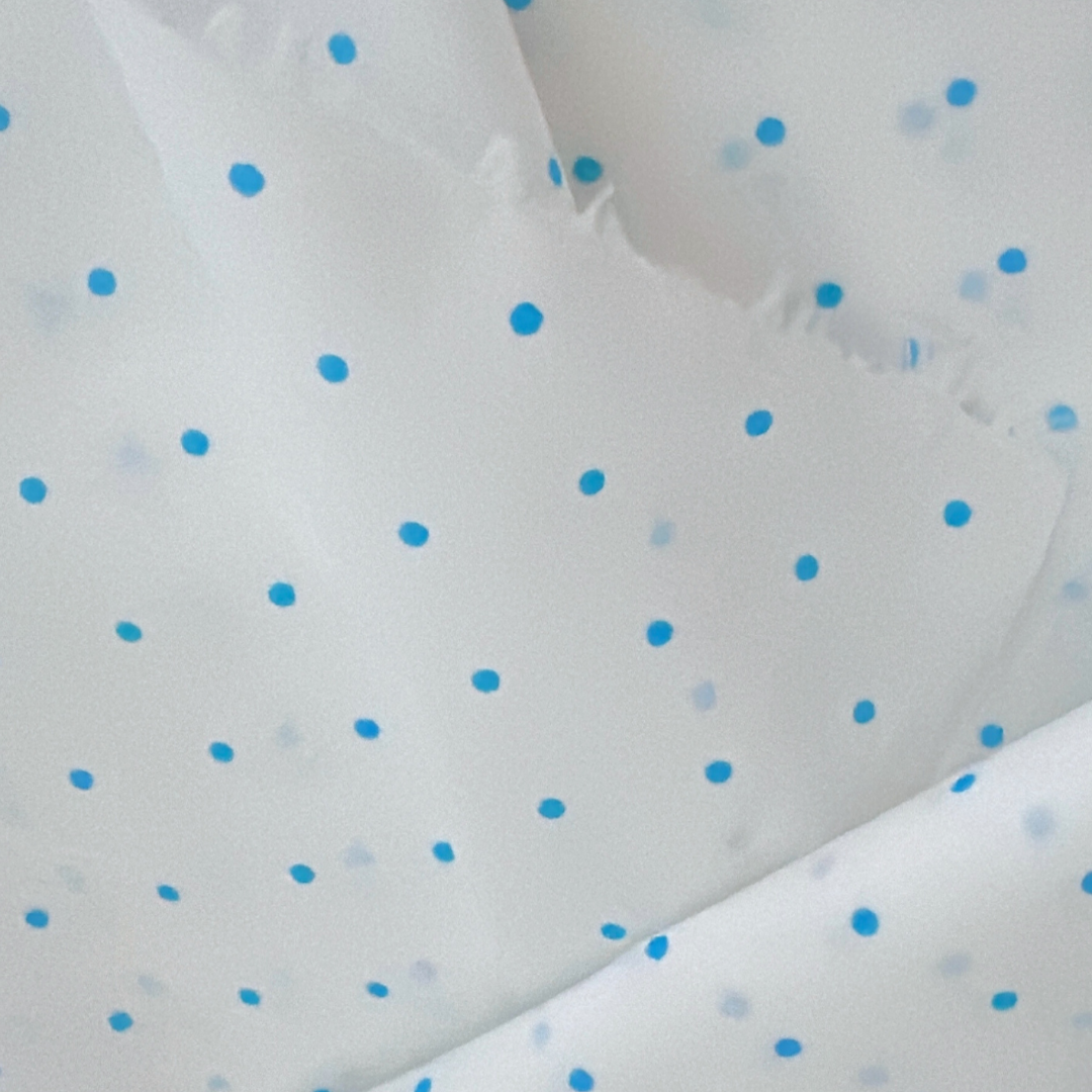 【即納】basic dot blue / コットン / ドット［CO044］